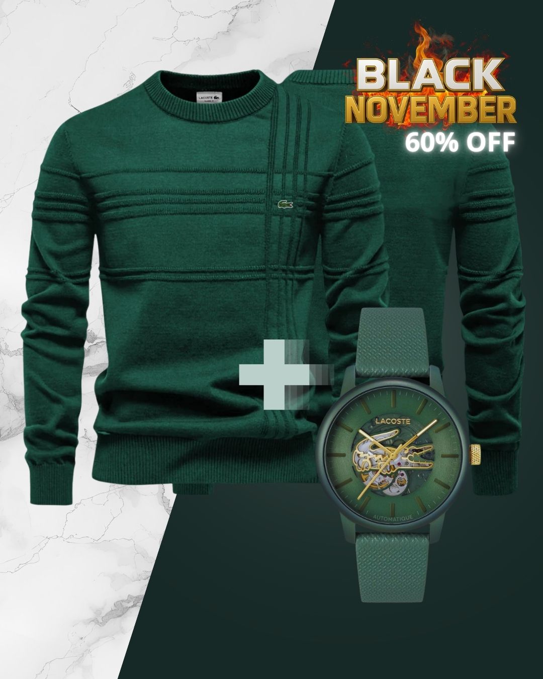 Men's LC™ Textured Sweater — Free LC™ Watch: Exclusive Offer