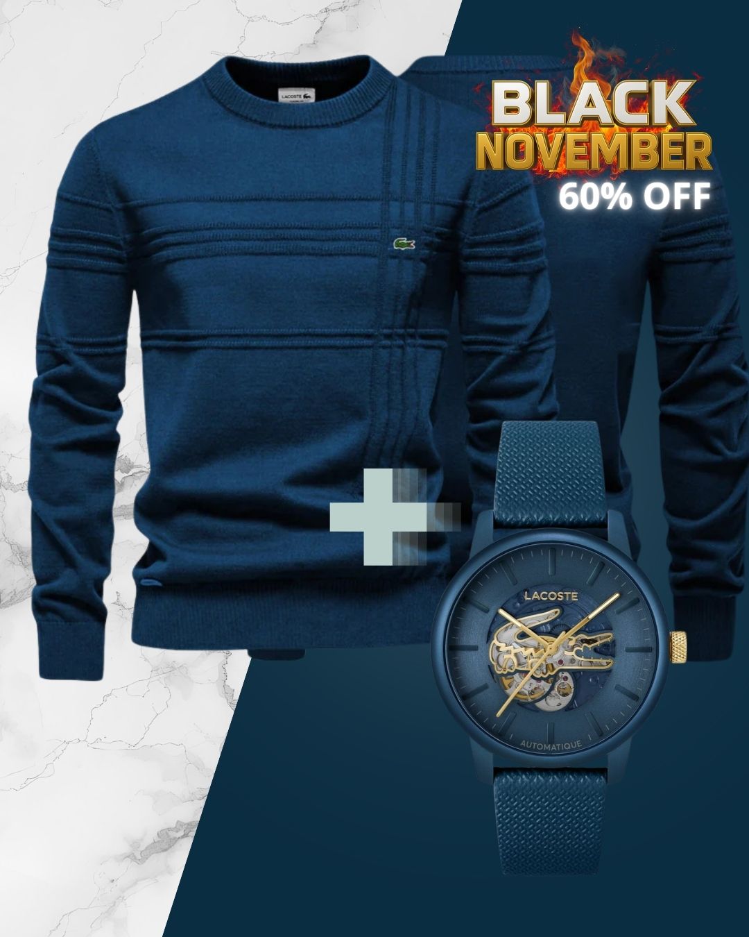 Men's LC™ Textured Sweater — Free LC™ Watch: Exclusive Offer