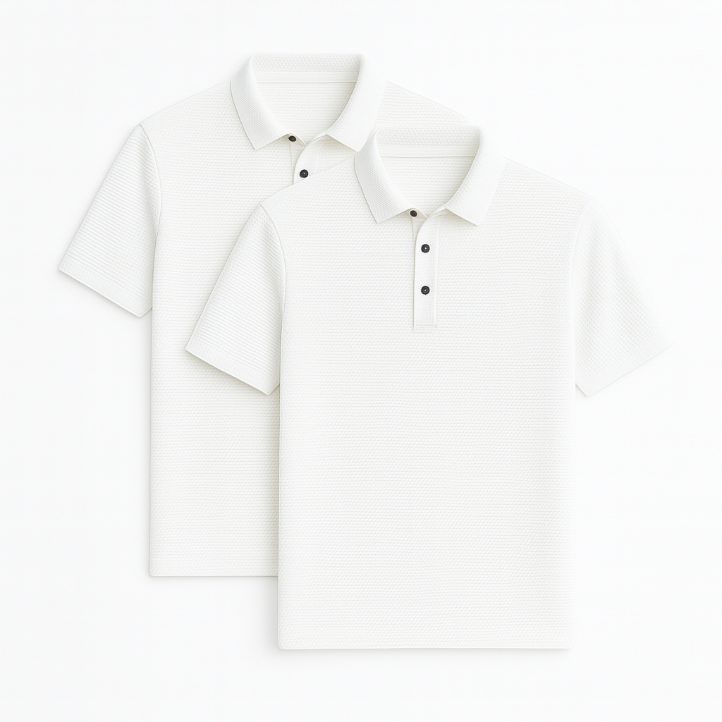 Ultra Fresh Silk Ice Polo Shirt (2-Pack + Free Watch)